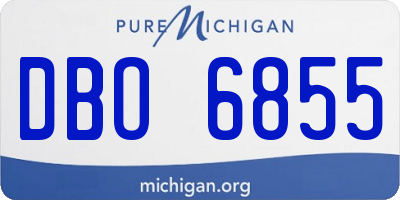 MI license plate DBO6855