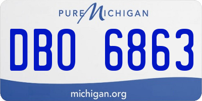 MI license plate DBO6863