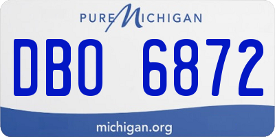 MI license plate DBO6872