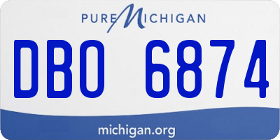 MI license plate DBO6874