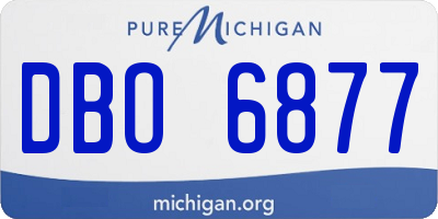 MI license plate DBO6877