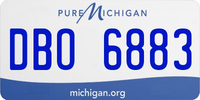 MI license plate DBO6883