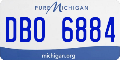 MI license plate DBO6884