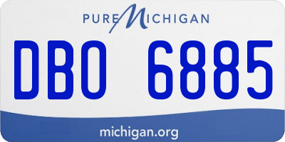 MI license plate DBO6885