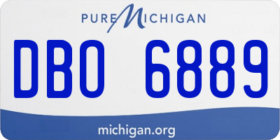 MI license plate DBO6889
