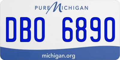 MI license plate DBO6890
