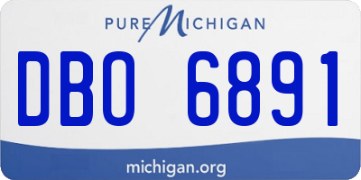 MI license plate DBO6891