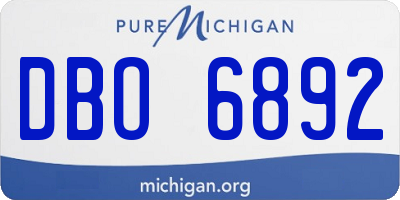 MI license plate DBO6892