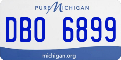 MI license plate DBO6899