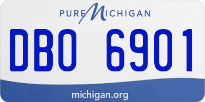 MI license plate DBO6901