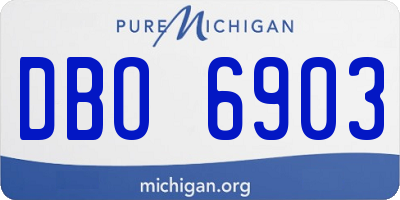 MI license plate DBO6903