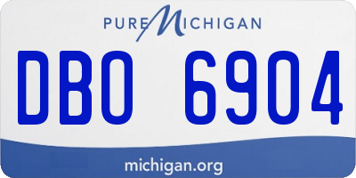 MI license plate DBO6904