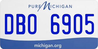 MI license plate DBO6905