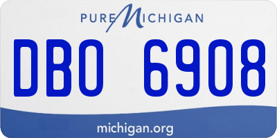 MI license plate DBO6908