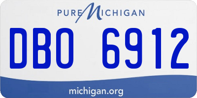 MI license plate DBO6912