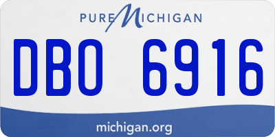 MI license plate DBO6916