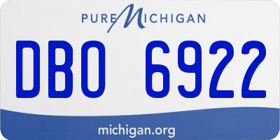 MI license plate DBO6922