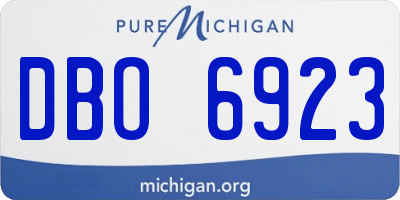 MI license plate DBO6923