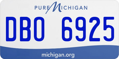 MI license plate DBO6925