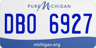 MI license plate DBO6927