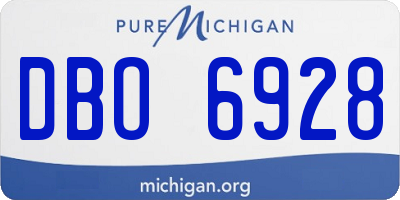 MI license plate DBO6928