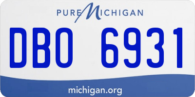 MI license plate DBO6931