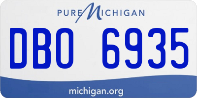 MI license plate DBO6935