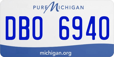 MI license plate DBO6940