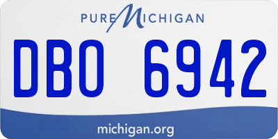 MI license plate DBO6942
