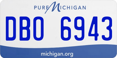MI license plate DBO6943