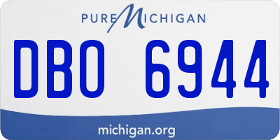 MI license plate DBO6944