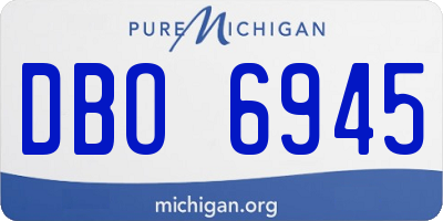 MI license plate DBO6945