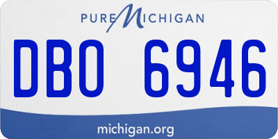 MI license plate DBO6946