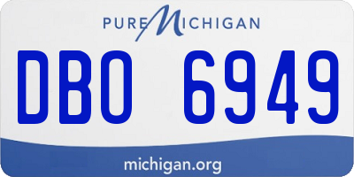 MI license plate DBO6949