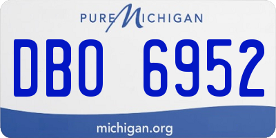 MI license plate DBO6952
