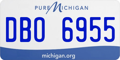 MI license plate DBO6955