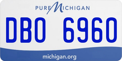 MI license plate DBO6960