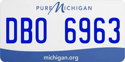 MI license plate DBO6963