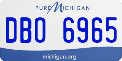 MI license plate DBO6965