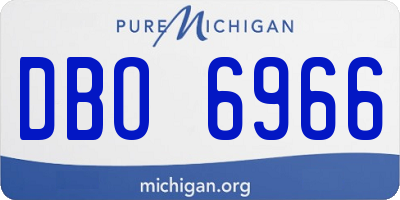 MI license plate DBO6966