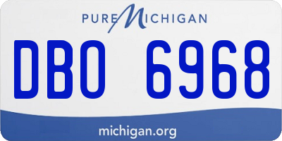 MI license plate DBO6968