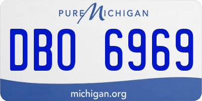 MI license plate DBO6969
