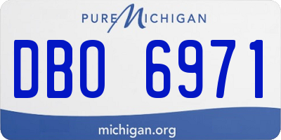 MI license plate DBO6971