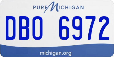 MI license plate DBO6972