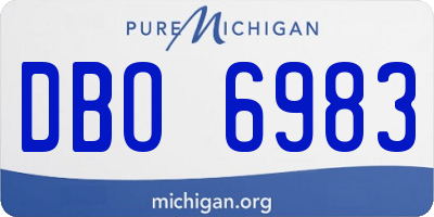 MI license plate DBO6983