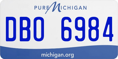 MI license plate DBO6984
