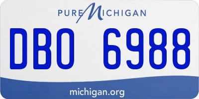 MI license plate DBO6988