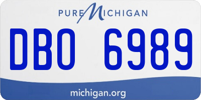 MI license plate DBO6989