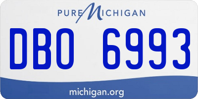 MI license plate DBO6993