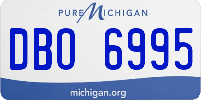 MI license plate DBO6995